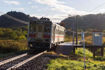 JR宗谷本線・糠南駅（北海道：2020年10月）