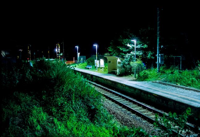 JR烏山線・滝駅（栃木県：2001年8月）