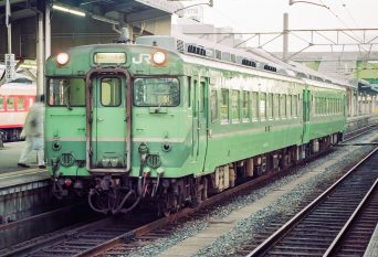 JR山陰本線・米子駅・急行「さんべ」（鳥取県：1996年12月）