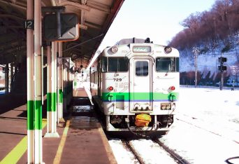 JR釧網本線・網走駅（北海道：1998年2月）