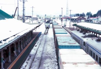 JR石北本線・遠軽駅・特急「オホーツク」（北海道：1998年2月）