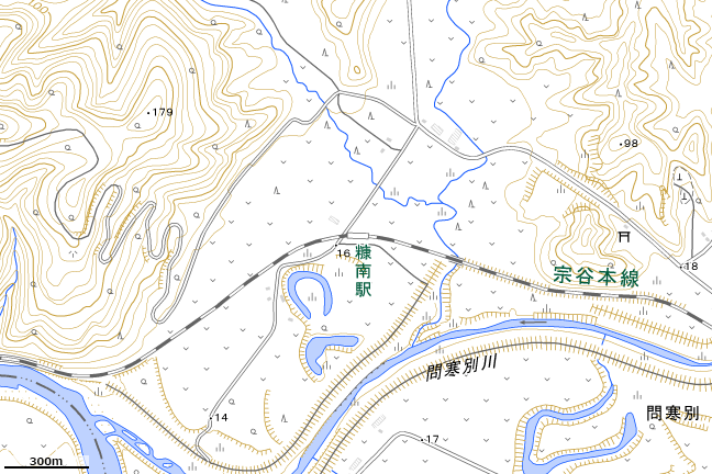 地形図:糠南駅付近