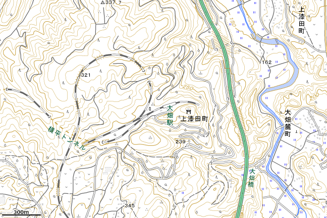 地形図:大畑駅付近