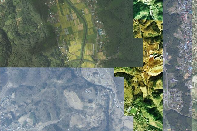 空撮画像:滝駅周辺