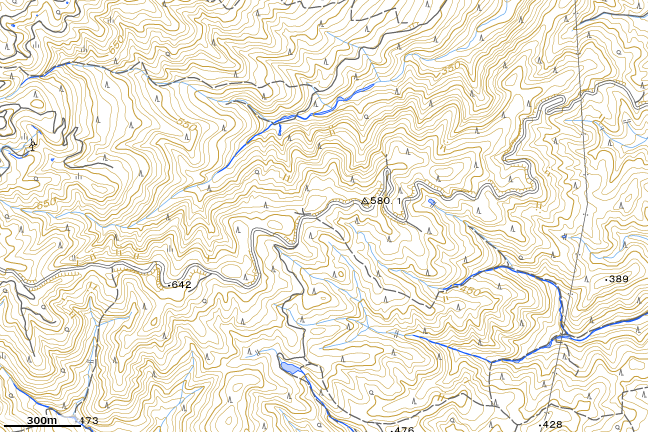 地形図：榊原温泉～青山高原