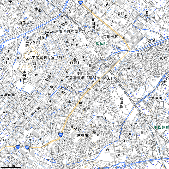 地形図：松阪駅周辺
