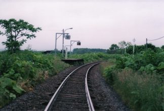 JR宗谷本線・上雄信内駅（廃駅）（北海道：2001年6月）