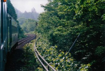 JR石北本線・中越駅（廃駅）～上越信号場間（北海道：2001年6月）