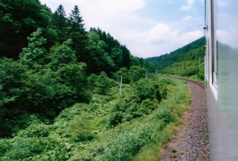 JR石北本線・常紋峠（北海道：2001年6月）