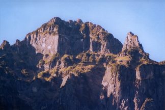 中尾高原から望む錫杖岳（岐阜県：2001年11月）