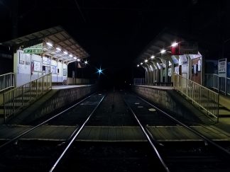 叡山電鉄鞍馬線・二軒茶屋駅（京都府：2002年2月）