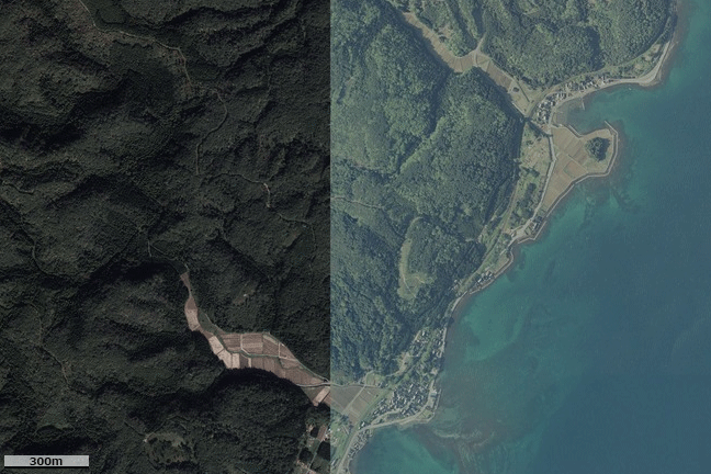 空撮画像:能登鹿島駅周辺