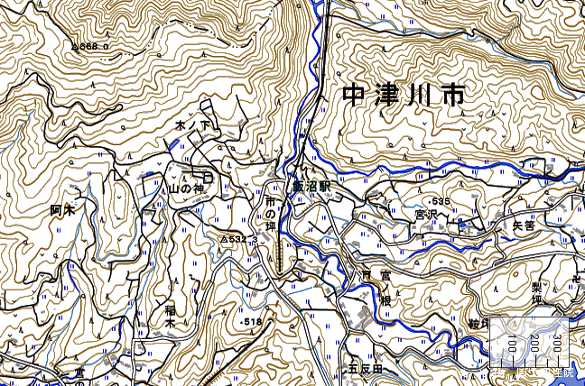 地形図：飯沼駅周辺