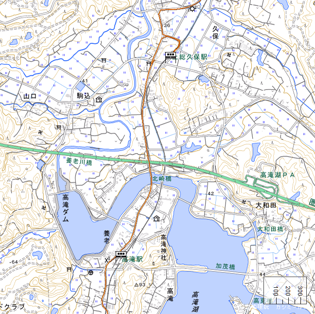 ルート図：上総久保～高滝