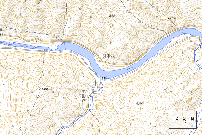 地形図:長谷駅周辺