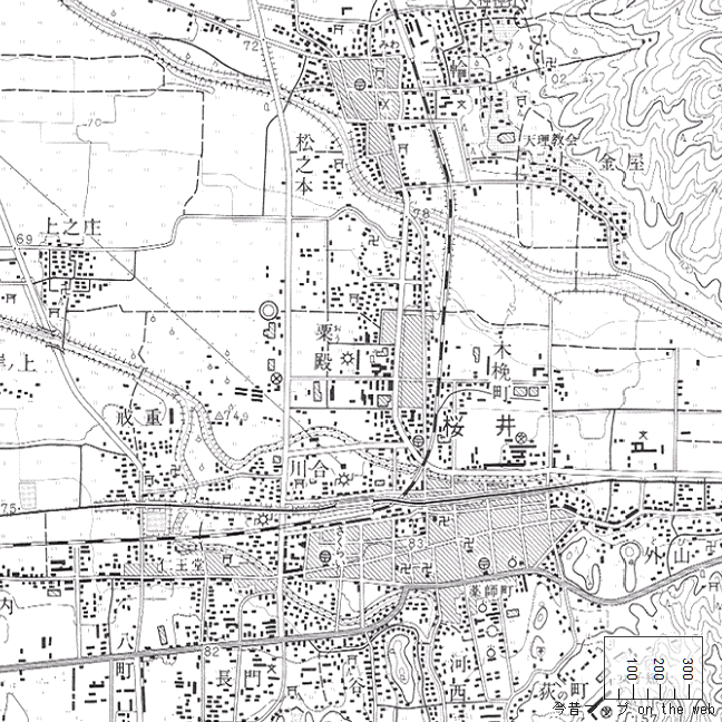 旧版地形図：桜井駅周辺（1969年2月28日発行）