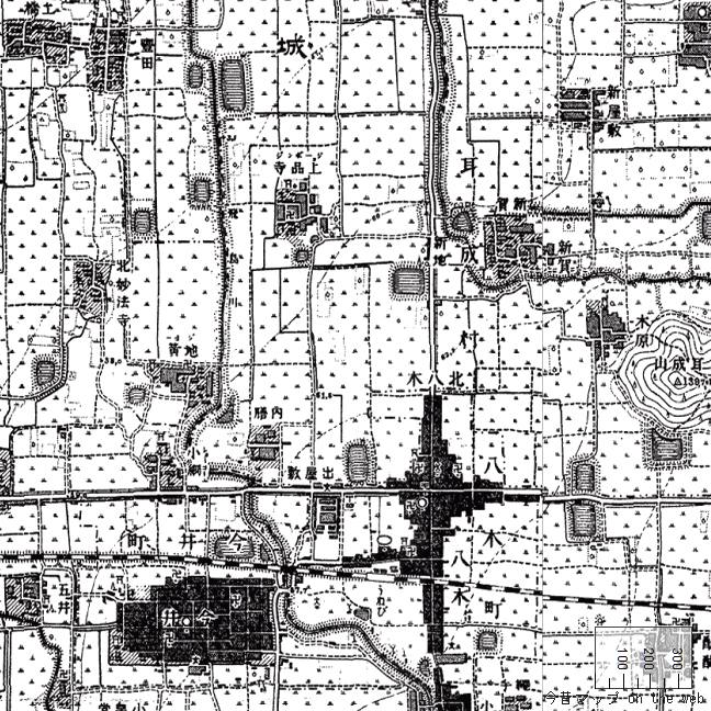 旧版地形図：大和八木駅周辺（1910年11月30日発行）