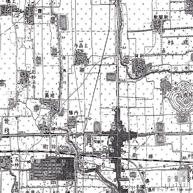 旧版地形図：大和八木駅周辺（1925年11月30日発行）