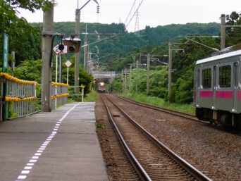 JR羽越本線・女鹿駅（山形県：2007年7月）