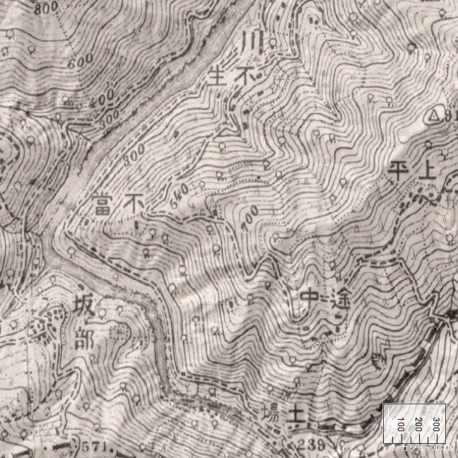 旧版地形図：中井侍駅～高瀬橋周辺（1936年4月発行）