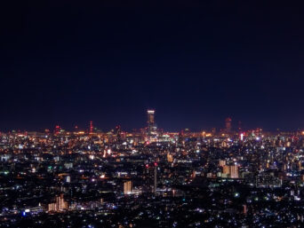枚岡公園から望む大阪平野の夜景（大阪府：2015年9月）