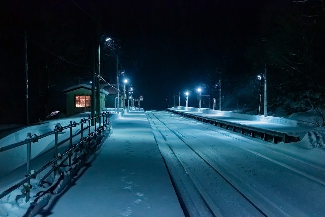 JR函館本線・銀山駅（北海道：2016年1月）
