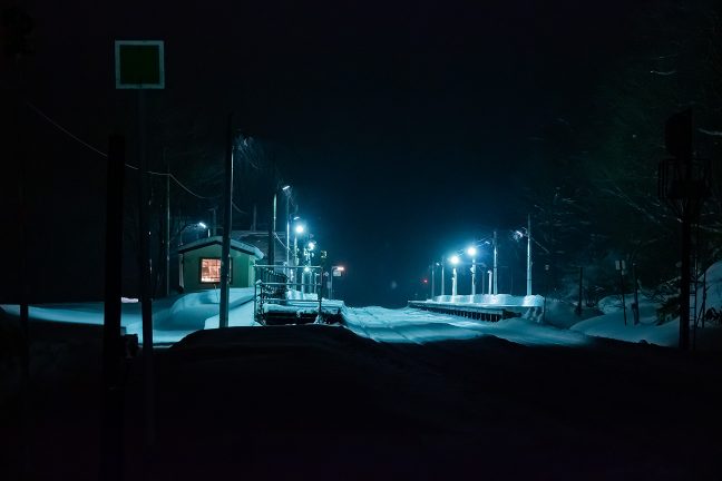 JR函館本線・銀山駅(北海道:2016年1月)