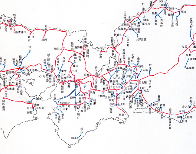 引用図：鉄道線路図「日本国有鉄道百年史 第5巻（日本国有鉄道・1972年）」