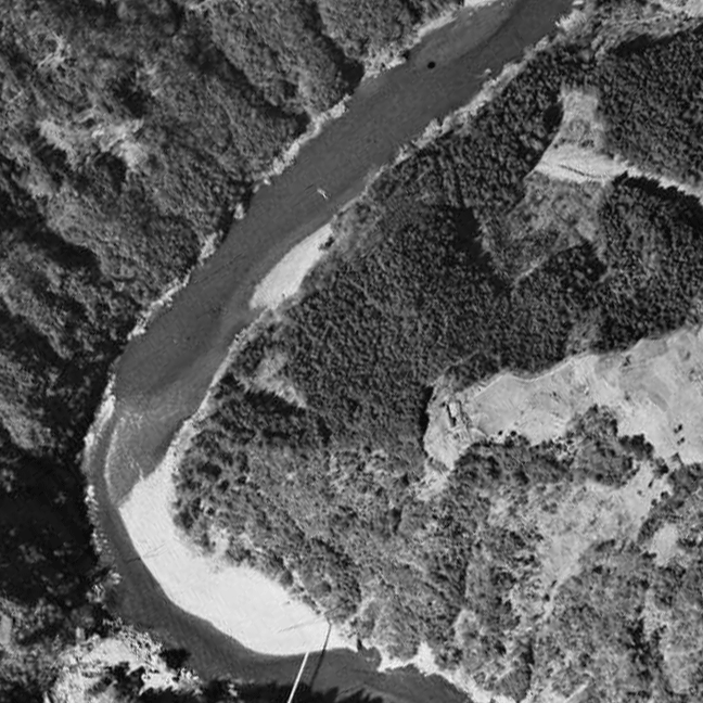 旧版空撮画像：中井侍（平神橋）周辺（1948年3月2日撮影）