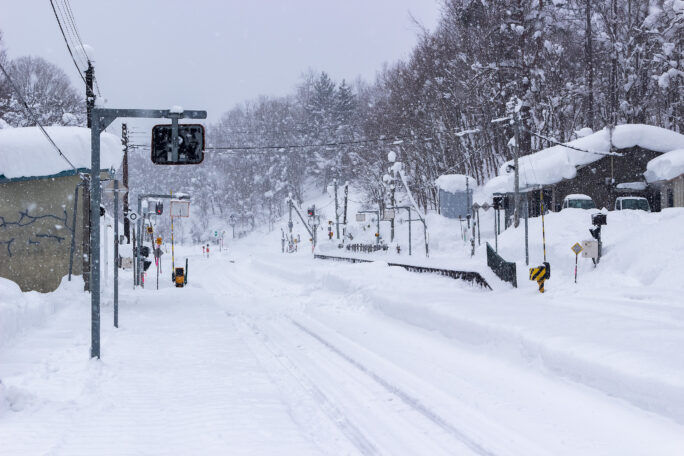 JR宗谷本線・塩狩駅（北海道：2016年1月）