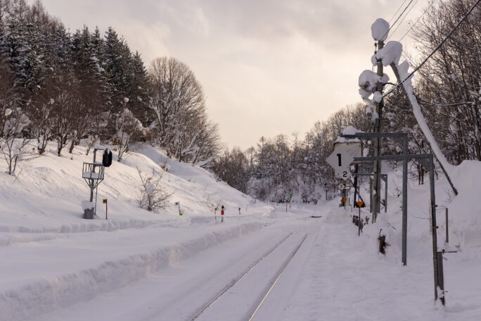 JR宗谷本線・塩狩駅（北海道：2016年1月）