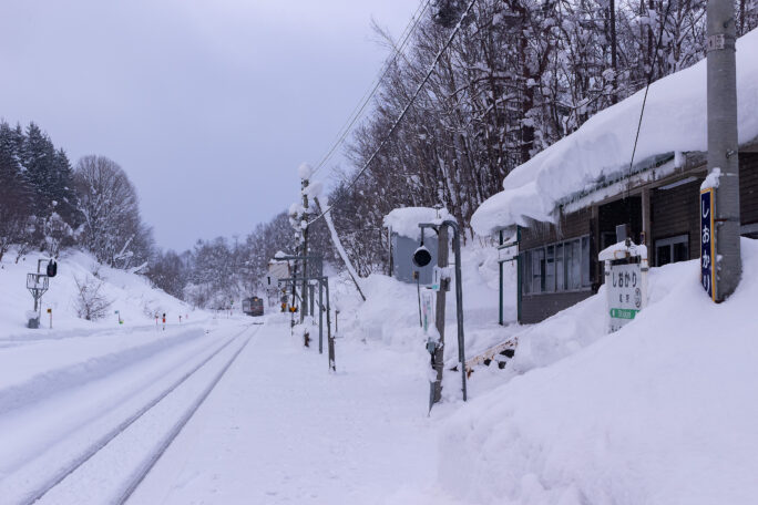 JR宗谷本線・塩狩駅（北海道：2016年1月）