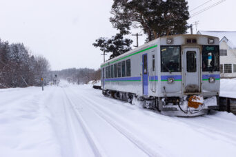 JR富良野線・美馬牛駅（北海道：2016年1月）
