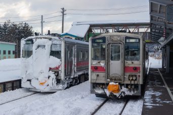 JR宗谷本線・幌延駅（北海道：2016年1月）