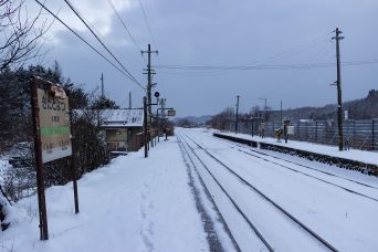 JR函館本線・北豊津駅（北海道：2016年1月）