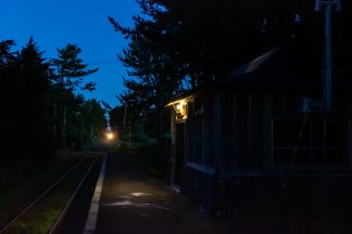 津軽鉄道・毘沙門駅（青森県：2016年8月）