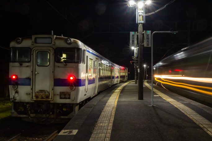 JR日豊本線・青井岳駅（宮崎県：2016年12月)