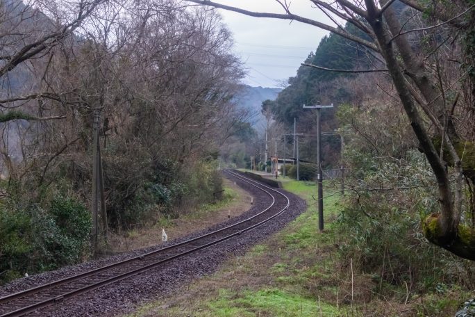 JR肥薩線・那良口駅（熊本県：2016年12月)