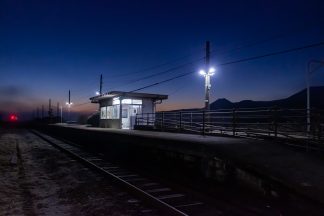 JR吉都線・えびの駅（宮崎県：2016年12月）