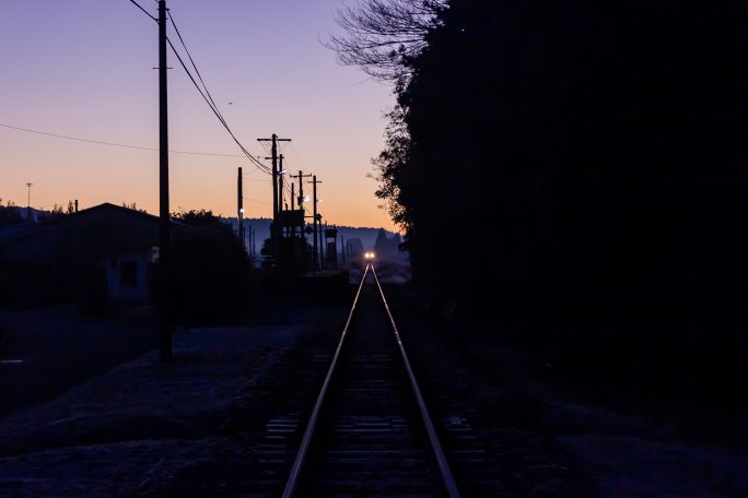 JR吉都線・えびの上江駅（宮崎県：2016年12月）