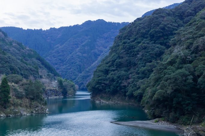 米良荘・杉安峡付近（宮崎県：2017年1月）