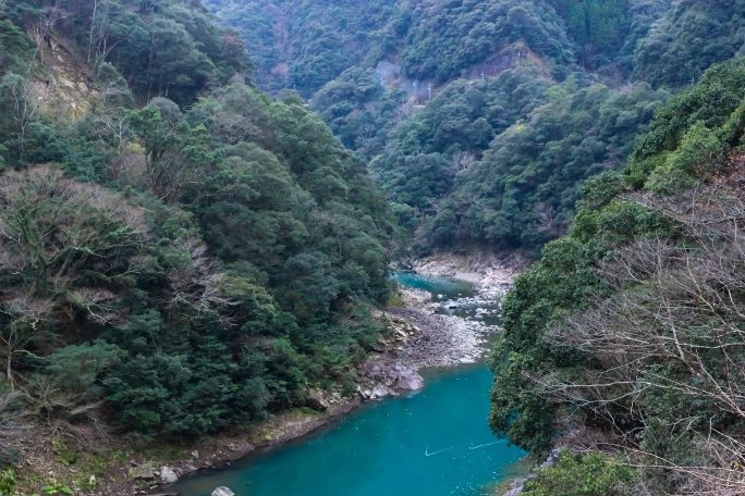 米良荘・杉安峡付近（宮崎県：2017年1月）