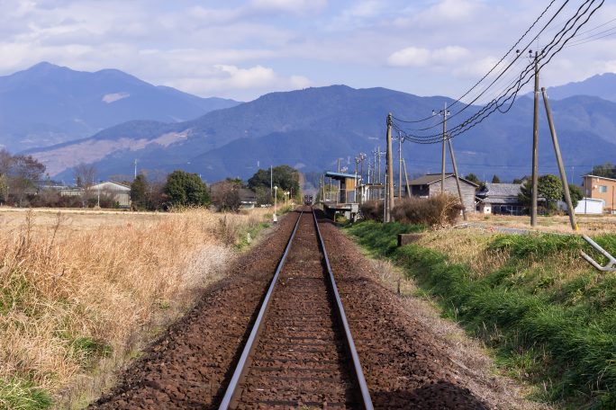 くま川鉄道・新鶴羽駅（熊本県：2017年1月)