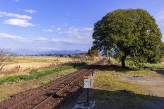 くま川鉄道・肥後西村駅（熊本県：2017年1月)