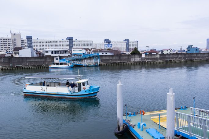 大阪市営渡船・落合上渡船場（大阪府：2017年3月）