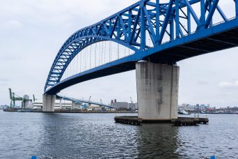 大阪市営渡船・千歳渡船場・千歳橋（大阪府：2017年3月）