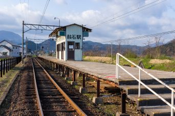 弘南鉄道大鰐線・鯖石駅（青森県：2017年4月）