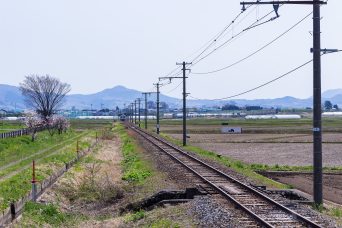 弘南鉄道弘南線・田んぼアート駅（青森県：2017年4月）