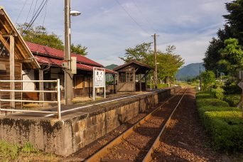 若桜鉄道若桜線・安部駅（鳥取県：2020年9月）