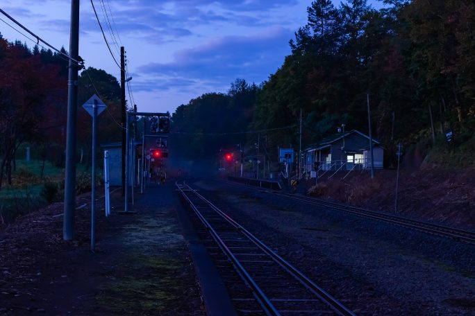 JR宗谷本線・塩狩駅（北海道：2020年10月）